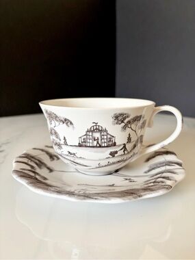 Country Estate Flint Grey Cup & Saucer by Juliska